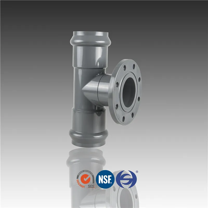 PVC Tee Fitting with Flanged Type