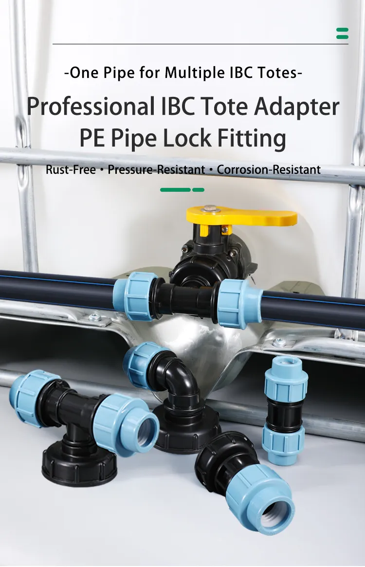 Heavy-Duty 1" PE Pipe Lock Fittings for Farm and Industrial Applications
