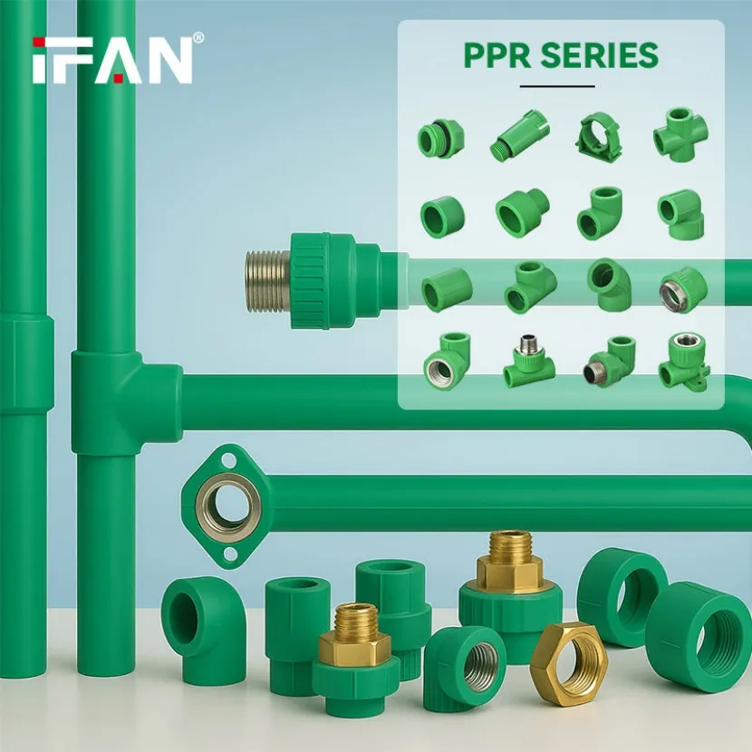 Ifan PPR Manufacturer PPR Pipes and Fittings Pn25 Elbow Tee Coupling Plumbing Materials Plastic PPR 