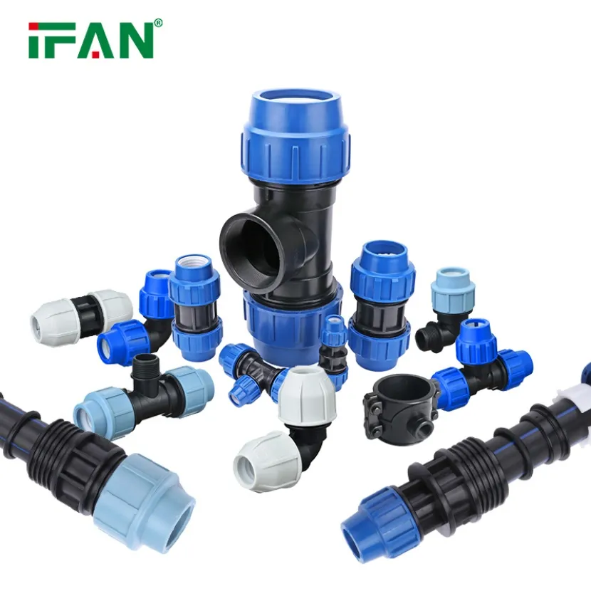 Ifan Wholesale PE Fitting Quick Connector 25-63mm Reduce Tee HDPE Water Pipe Fitting for Farm Irrigation