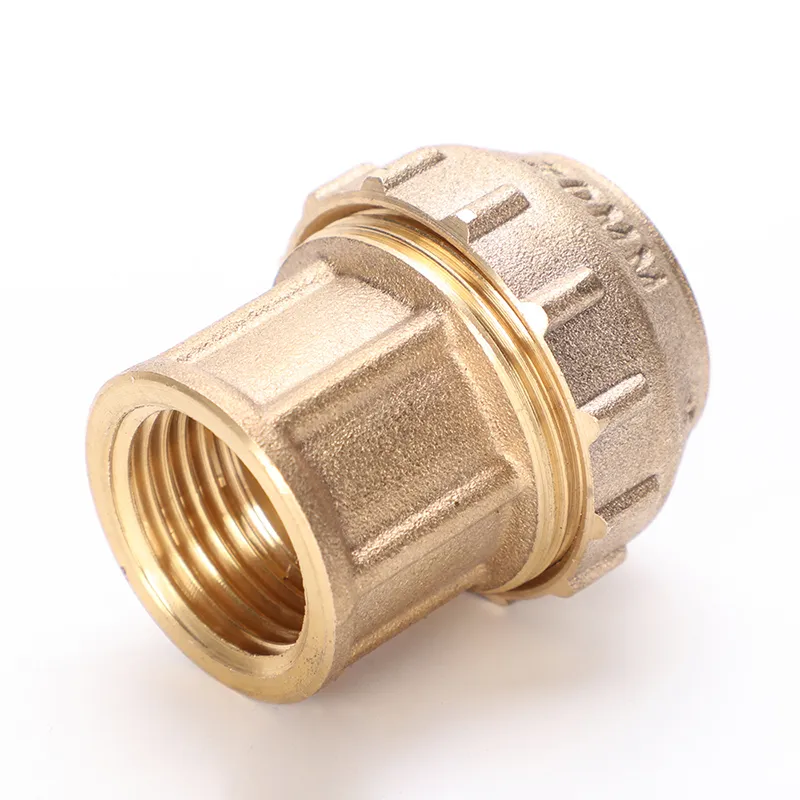 Brass Tee with 3 Connector Socket Fitting for PE Pipe