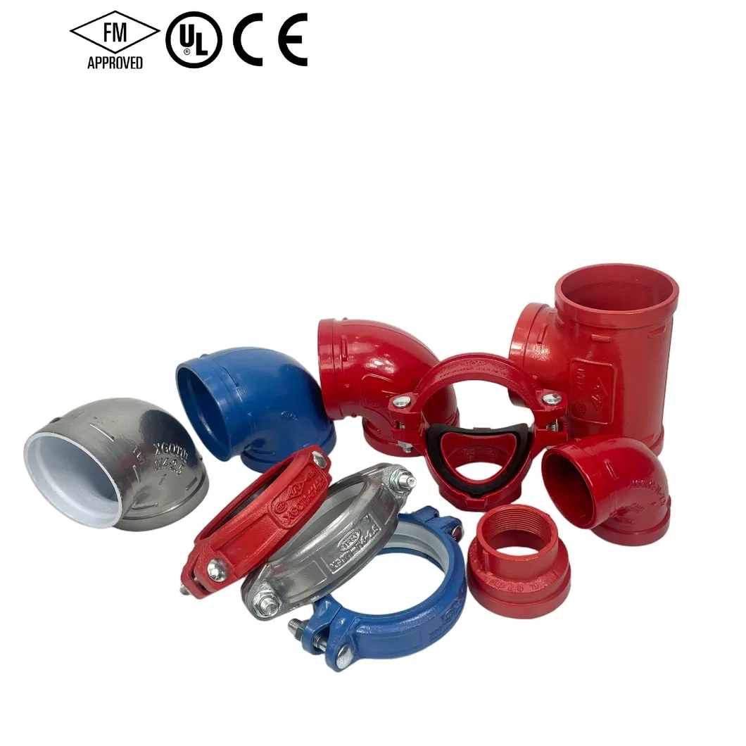 FM UL Ductile Iron 90 Degree Water Elbow Grooved Pipe Fittings