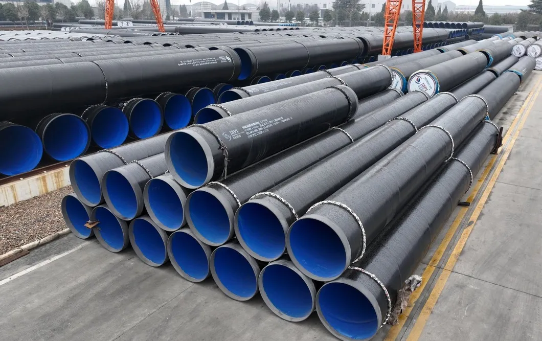 2PE 3PE Epoxy Coated Anti-Corrosion En10219 DN200 DN1000 Welded Carbon Spiral SSAW Steel Pipe