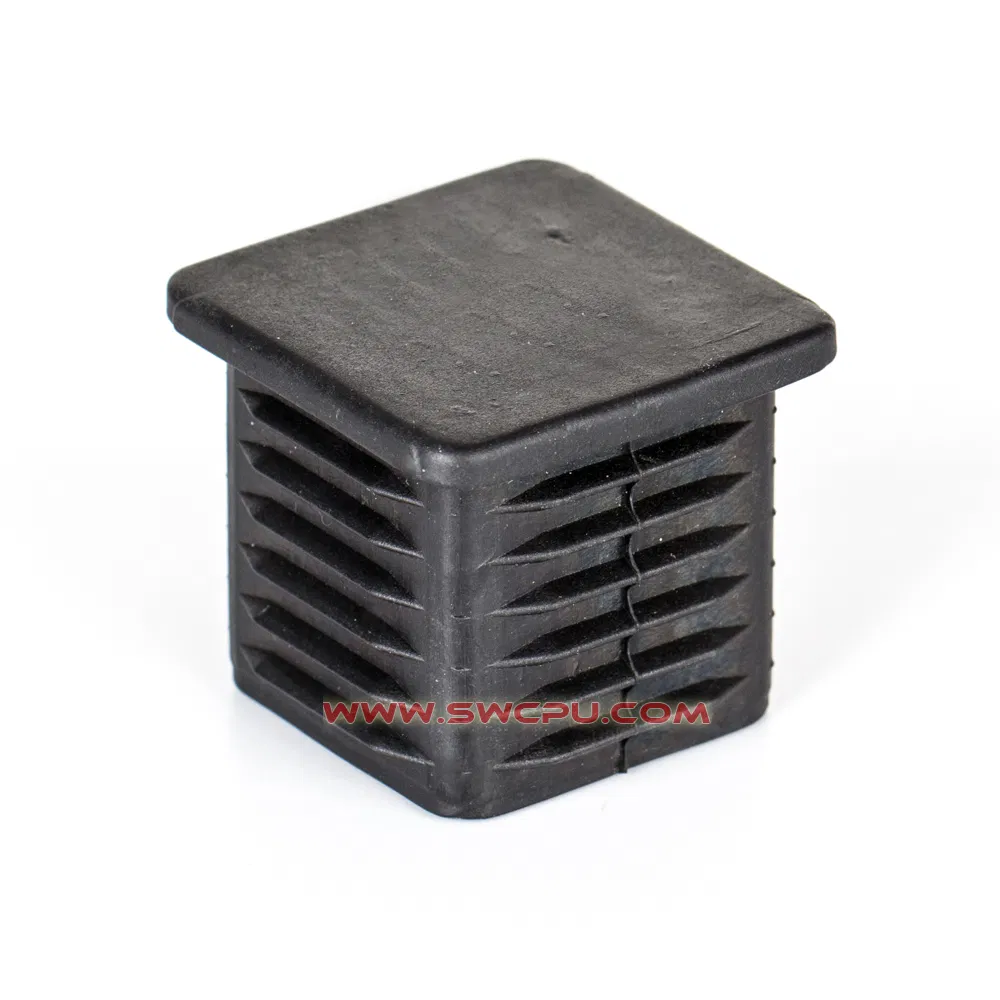 Customized Rectangular Shape Threaded Silicone Screw End Cap Rubber Hole Plugs for Sale