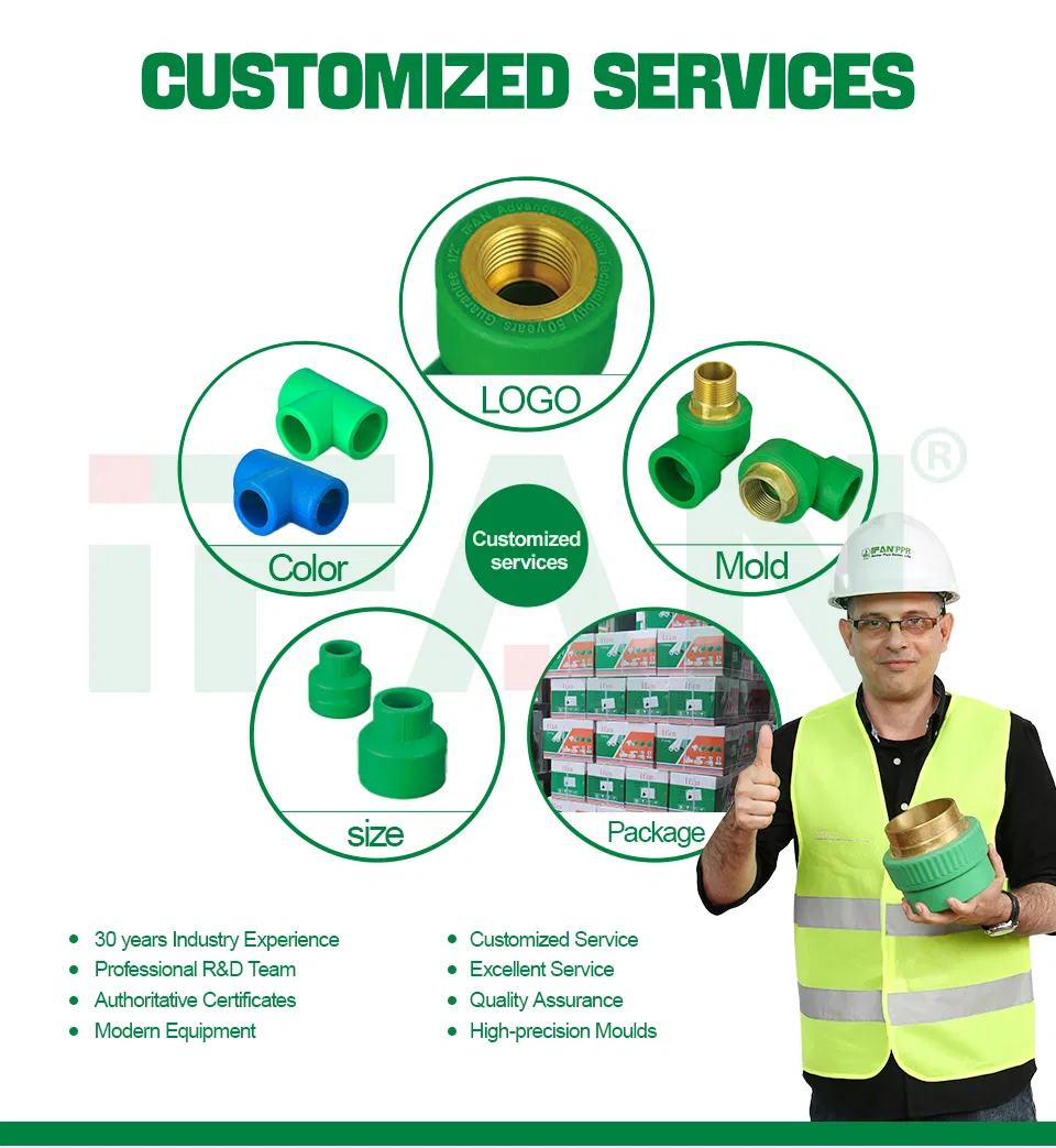 Ifan Manufacturer Wholesale Plumbing Materials PPR Fittings Plastic PPR Pipe Fittings for Water Pipe