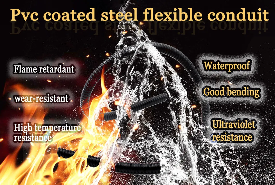 Flexible Stainless Steel PVC Coated Flame Retardant Conduit Tube