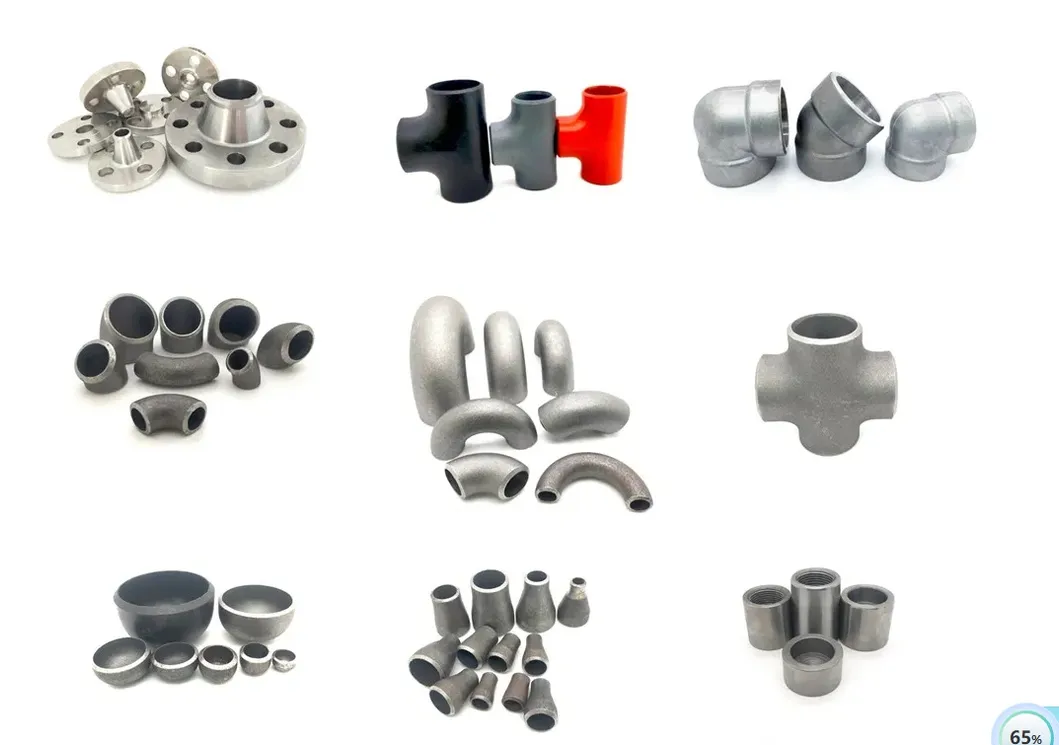 Factory Supply Sch 40 Steel Pipe Butt Weld Fitting Ss Long Radius 45 90 Degree Elbow