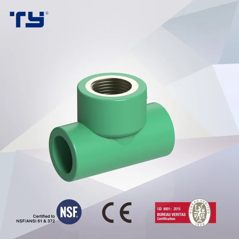 PPR Female Tee with Pn12.5/Pn20/Pn16/Pn25 Pressure Plastic Pipe and Fitting Use for Hot Water