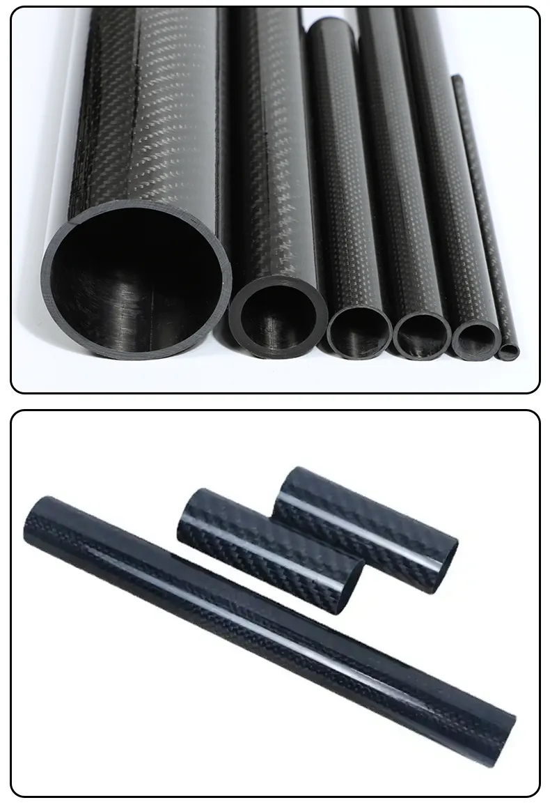 Premium Custom Color Carbon Fiber Square and Rectangular Tubes