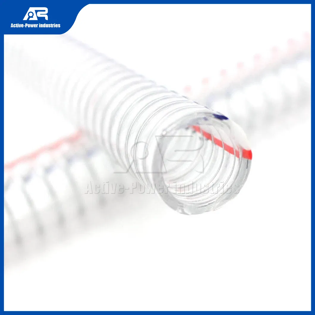 Active-Power Industries Flexible PVC Hose Suppliers Spiral Reinforced Hose China High Temperature Fo