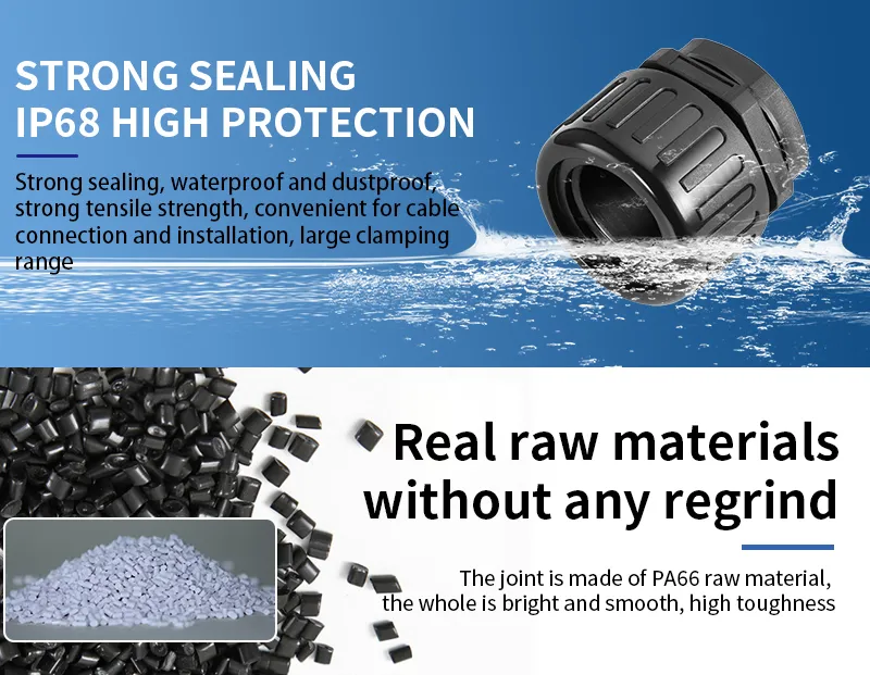 Flame Retardant Corrugated Pipe Waterproof Connector Plastic Threading Fixed PA66 Nylon Hose Connection