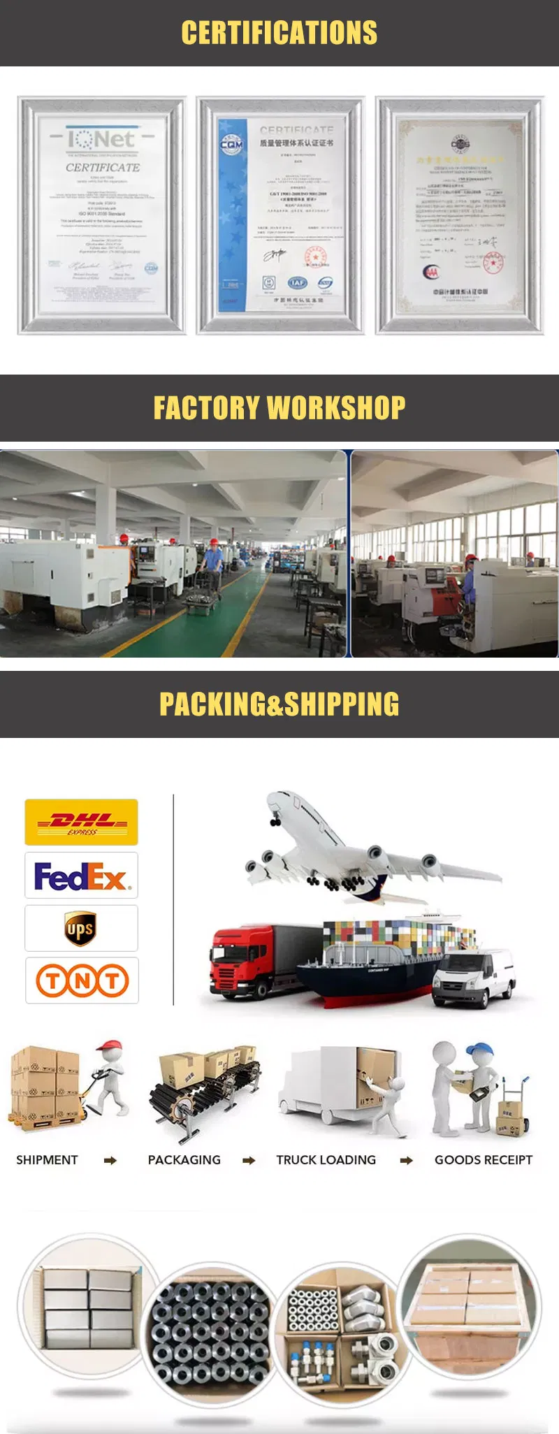 Male Connector Air Brake Brass Fittings for Nylon Tube Od 1/8" 1/4" 3/8" 1/2" 5/8" 3/4"