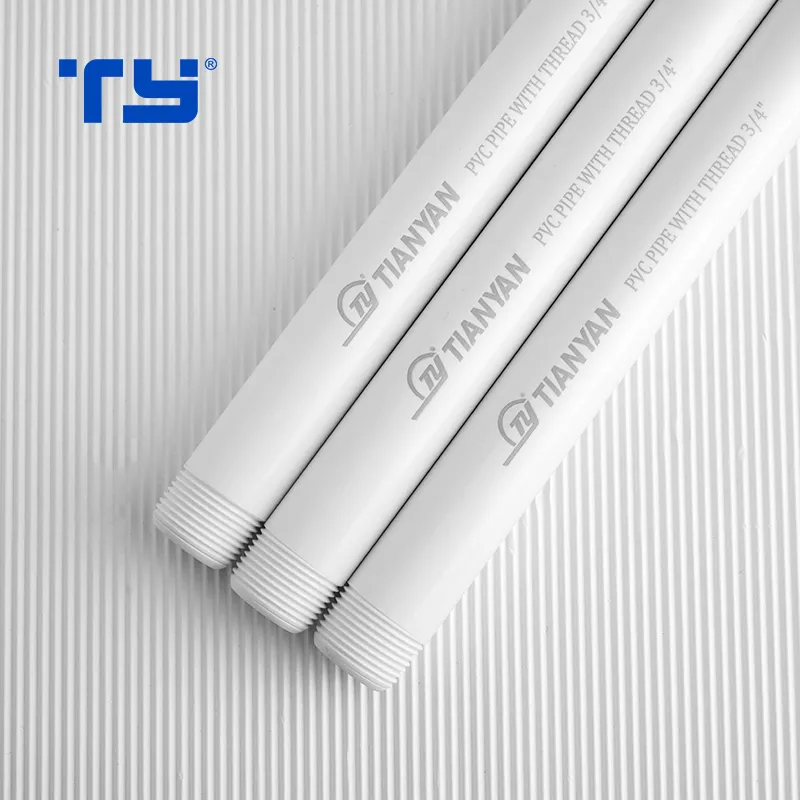 PVC Plastic BS Standard Male Thread CPVC UPVC Water White Pipe