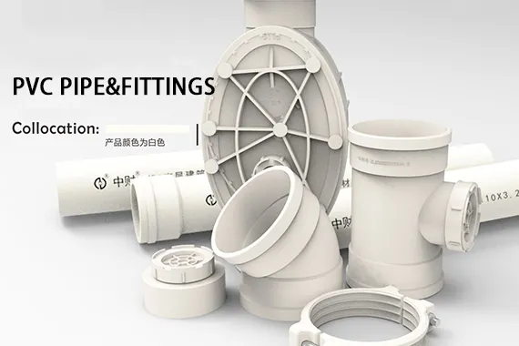 Zhongcai® PVC/UPVC/CPVC Water Supply Pipe NSF-61 &amp; ISO 4427 Certified White &amp; Grey Colors 20-500mm (3/4''-20'') Sch40/Sch80 Pressure Rated Factory