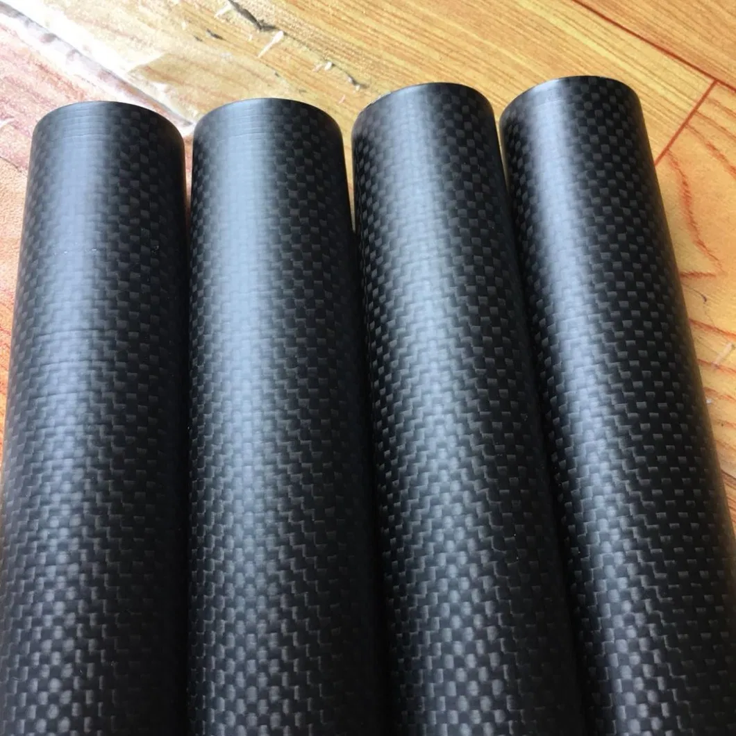 3K Wrapped High Strength 100mm 140mm 150mm Carbon Fiber Round Tube