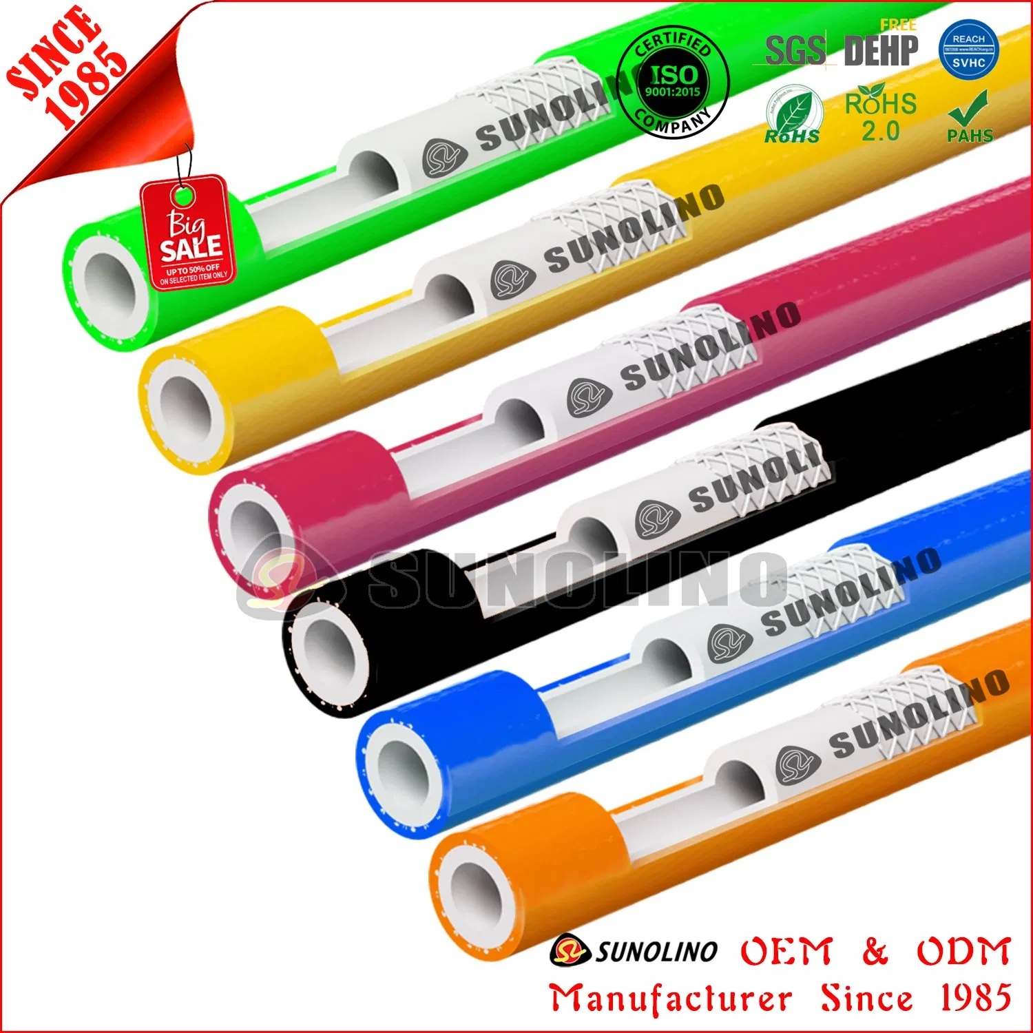 Clear PVC Fiber Nylon Braided Reinforced Plastic Water Pipe