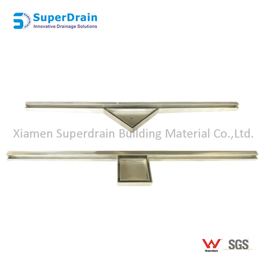 China Supplier Square Tile Inssert Stainless Steel Straight Drain Core Floor Drain