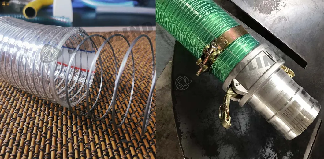 Corrugated Plastic PVC Spiral Water Pump Suction Pipe with Wire Reinforced