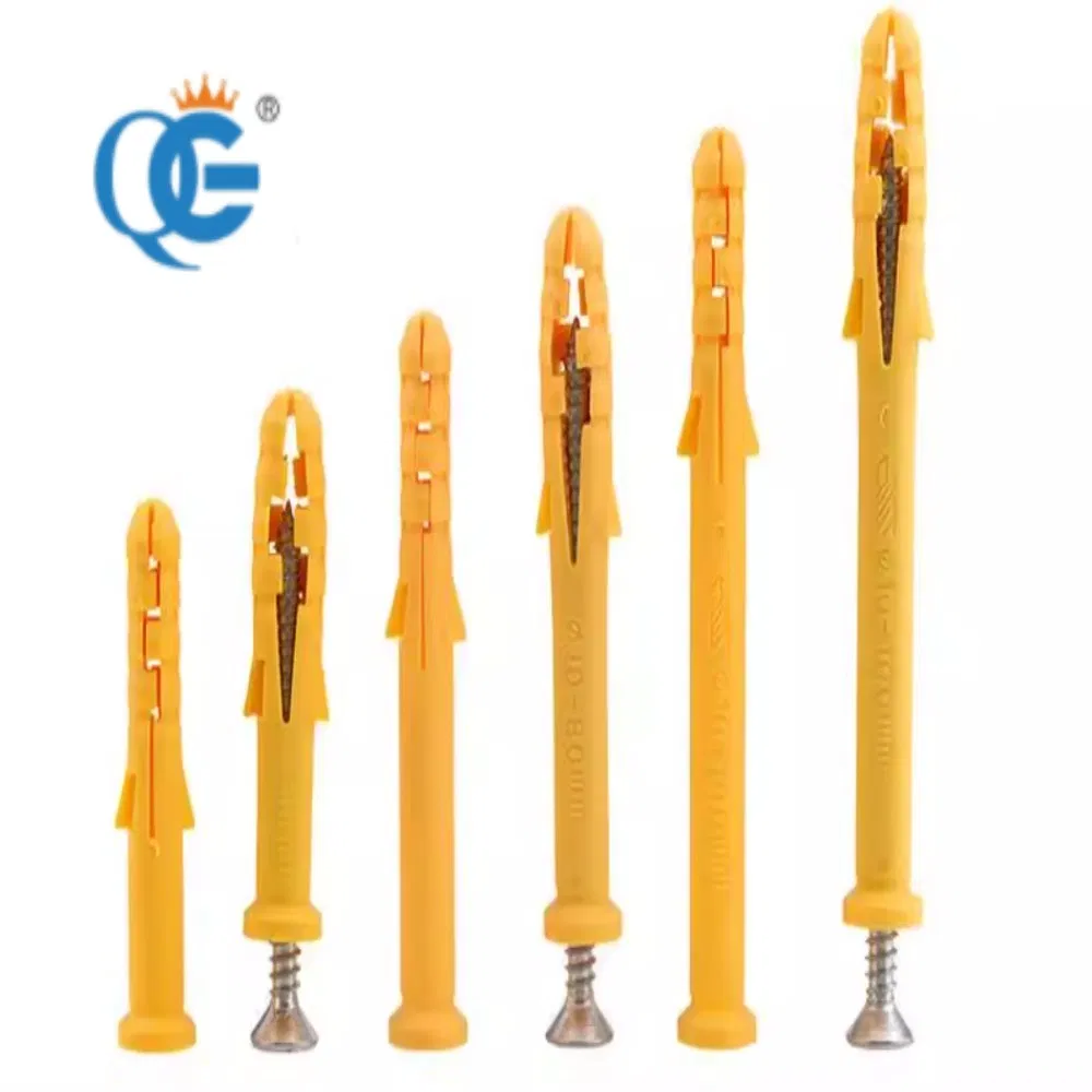 Factory Direct Supply Plastic Expansion Pipe Anchor Plug with Screw