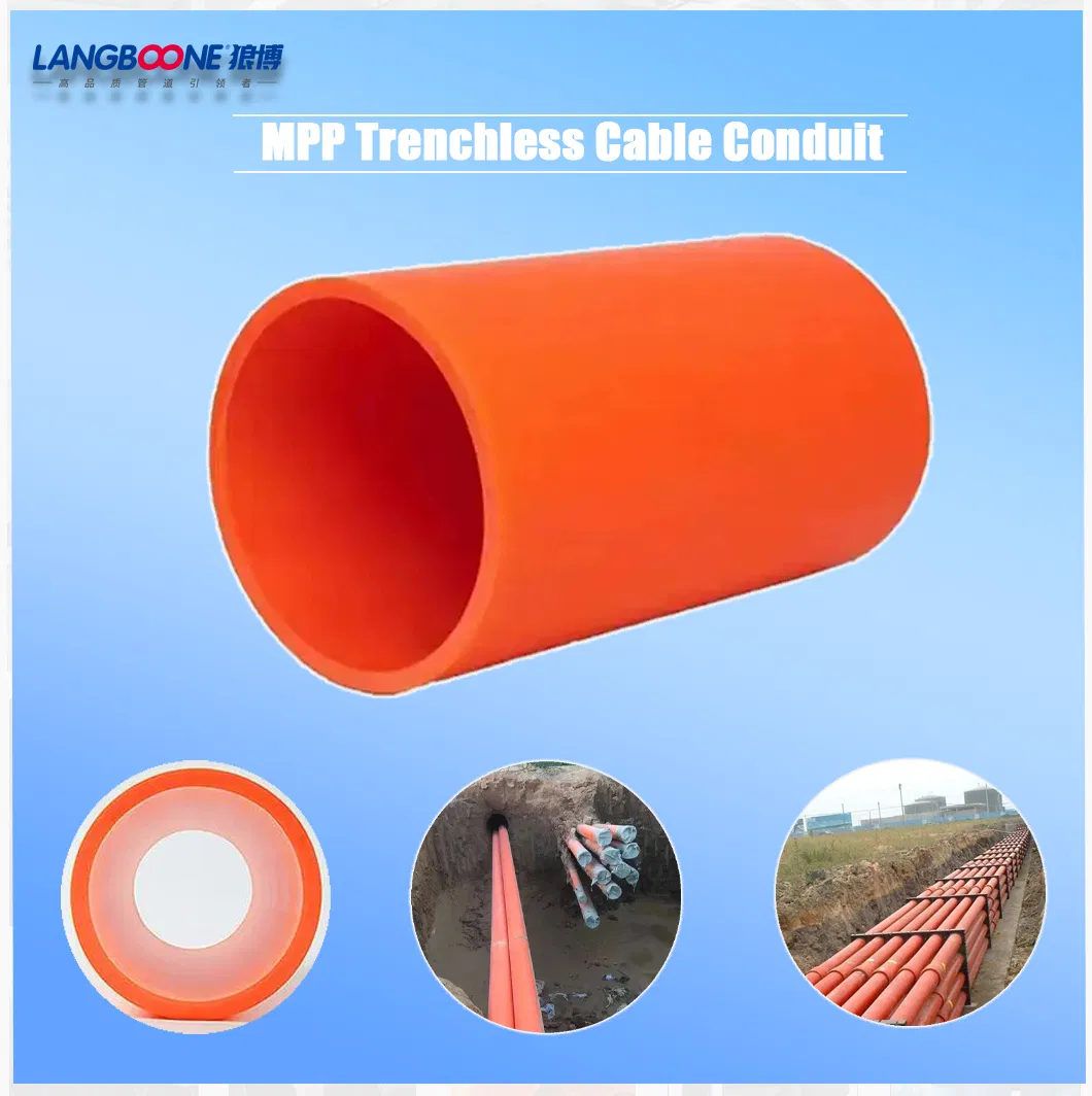 Mpp/UPVC Electrical Cable Conduit Pipe Sn40/DN175 Underground Cable Protection Pipe