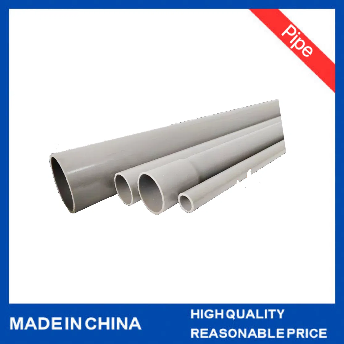 OEM White Color Round Tubes UPVC Plastic Water Pipe Water Supply Schedule 40 UPVC Pipe
