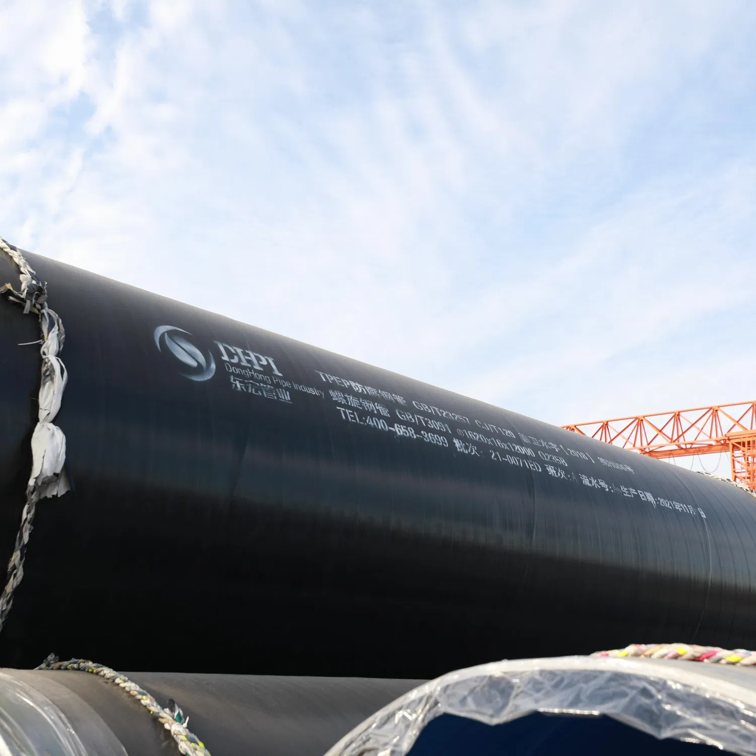 Large ASTM S235j2h Carbon SSAW Spiral Welded Pipe Pipeline 3PE 3lpe Epoxy Powder Coated for Gas Wate