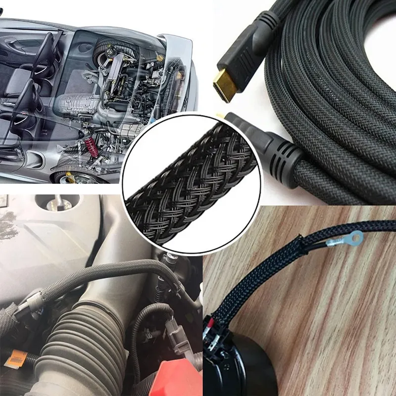 Insulating Cable Cover Expandable Braided Sheath Sleeve