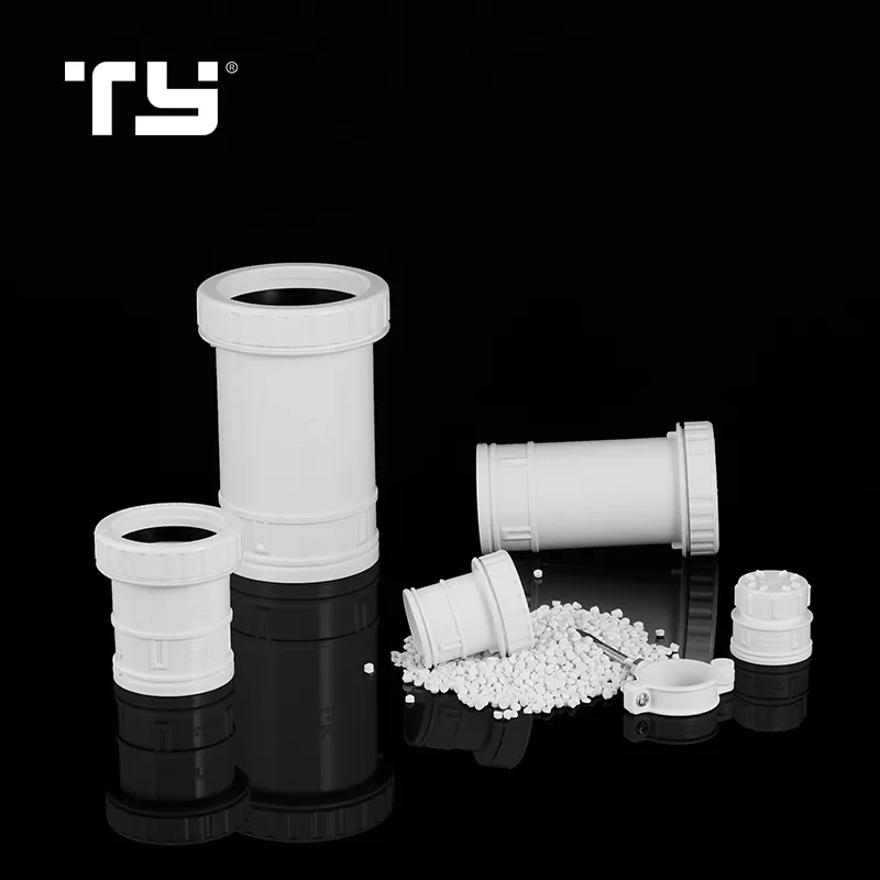 High Quality PVC-U Drainage Pipe Fittings Plastic Socket Coupling Can OEM