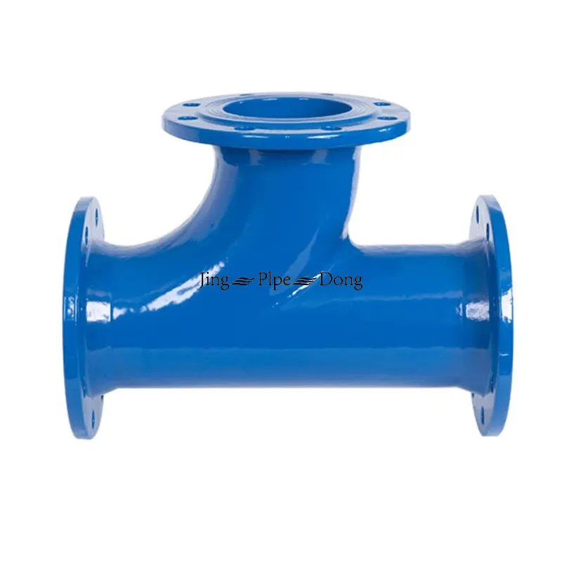ISO2531 En545 En598 DN80-DN3000 Zinc/Bitumen/Epoxy Flanged Duckfoot 150X90 Ductile Iron Pipe Fit
