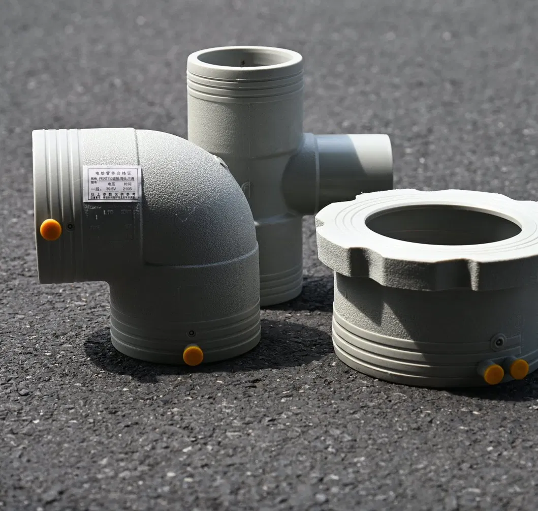 Heat Resistant Plastic Plumbing Precision Tee/Elbow Fitting PE-Rt II Pert Electrofusion Pipe Fittings for Building Heating