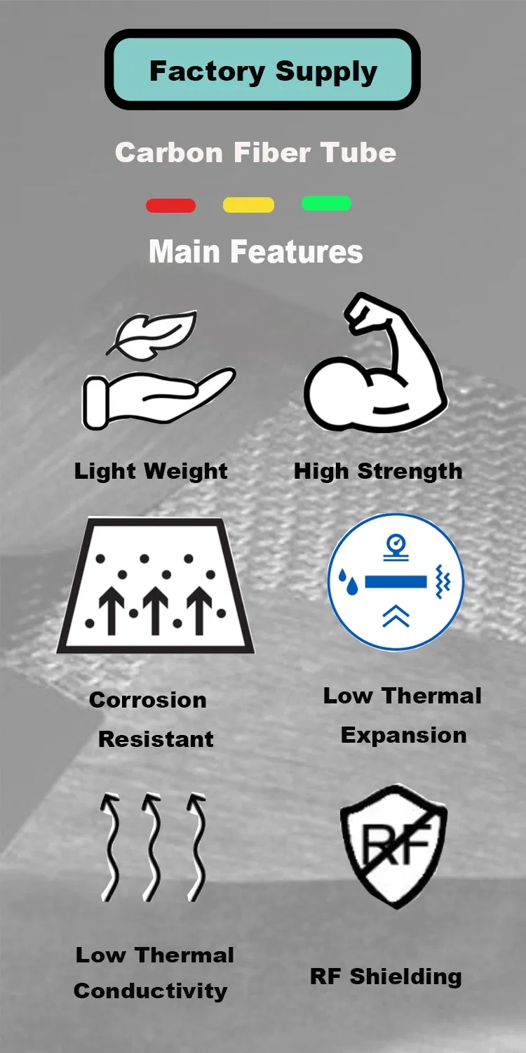Precision Machined Carbon Fiber Tube with Large Diameter for Industry