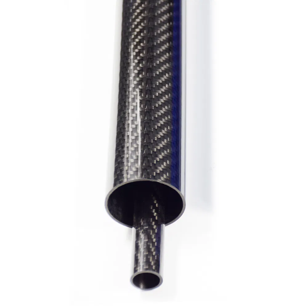 Custom Made Roll Wrapped Matte and Glossy Twill Plain Weave or Braided Carbon Fiber Tubes