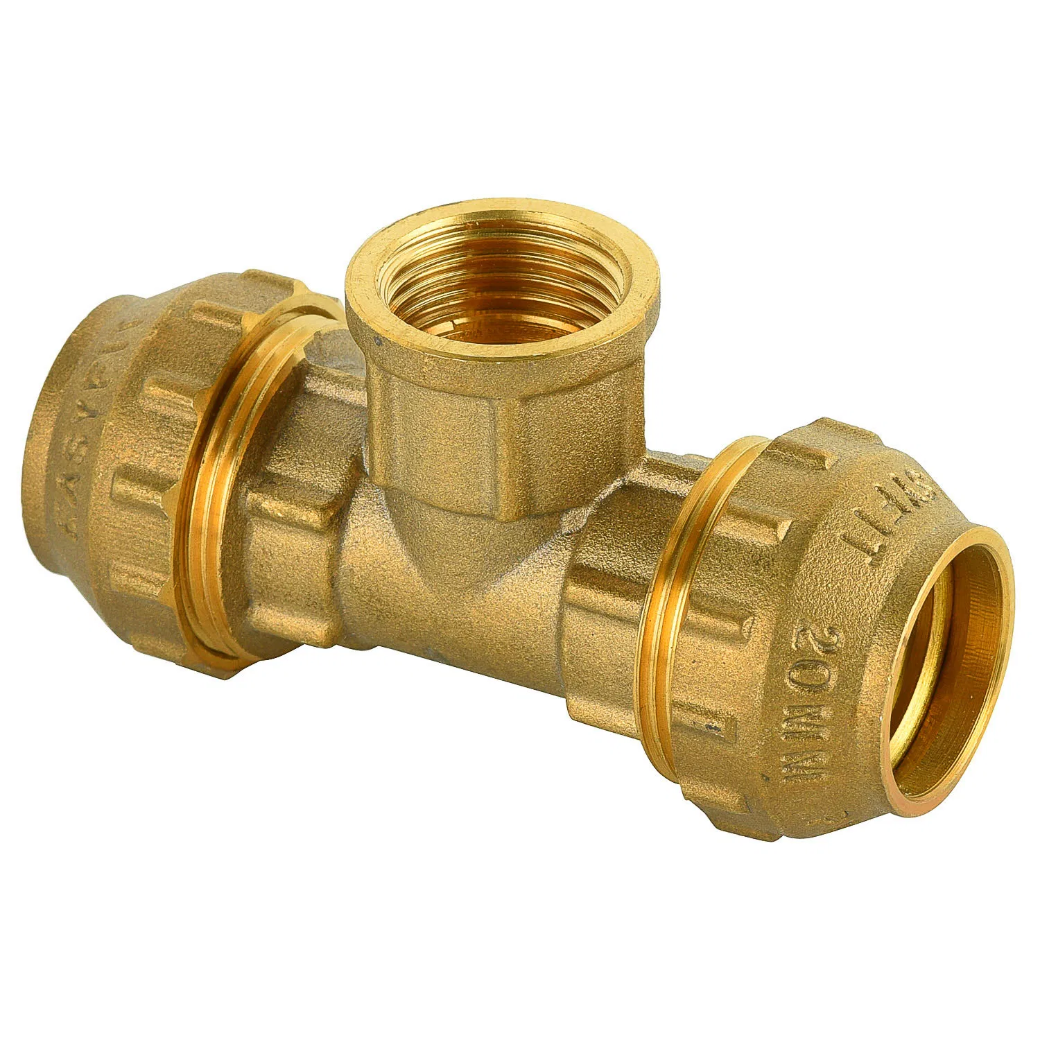 Equal Straight Coupling Adaptor Brass Pipe Compression PE Fitting