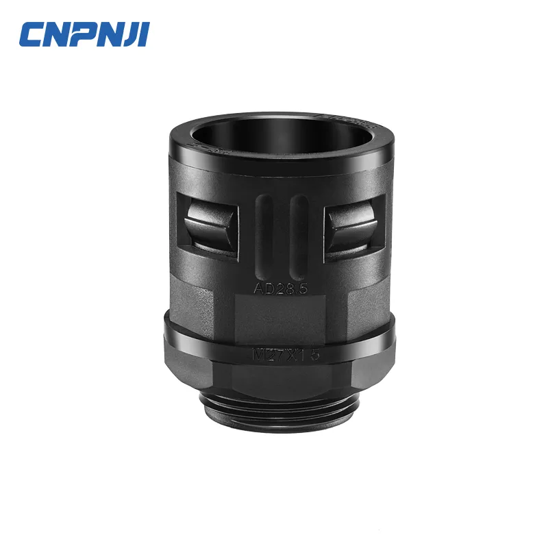 PA PP Type Flexible Conduit Adapter Pipe Fittings M32 Nylon Plastic Flexible Conduit Fitting for Ad2