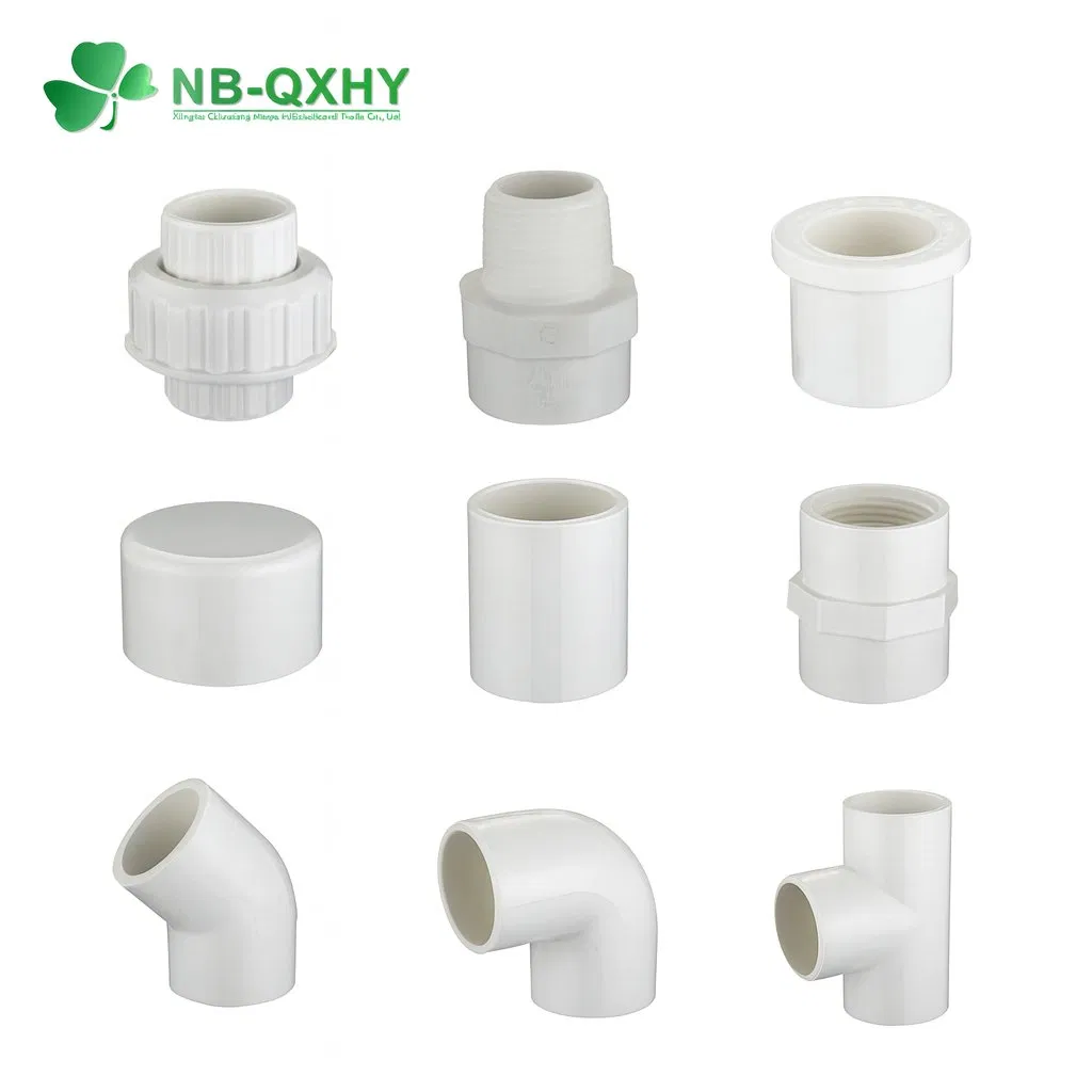 Water Supply ASTM Standard Plumbing Materials Accessories Sch40 Plastic Pipe Clamp Nipple End Cap PV
