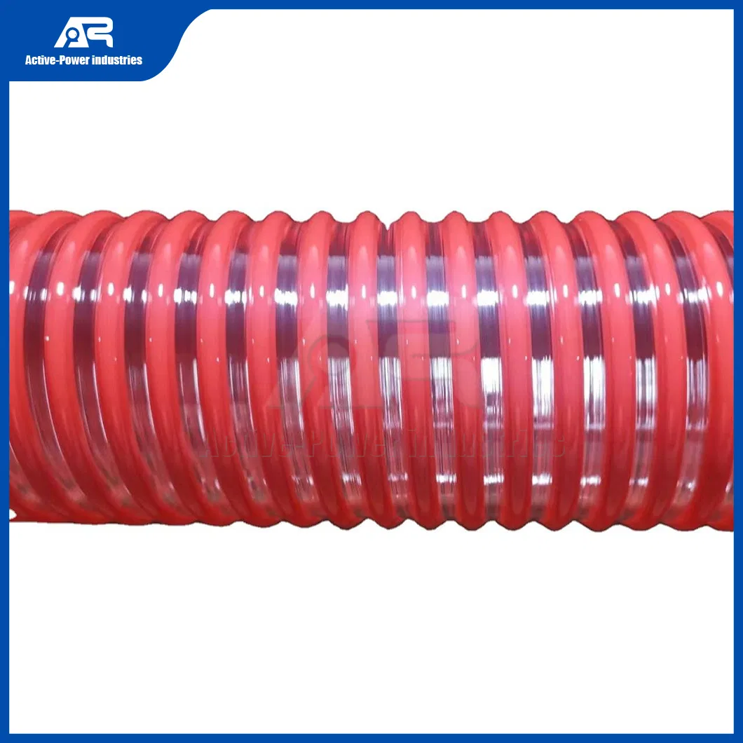Active-Power Industries Rigid Suction Hose Distributor China a-Type Anti-Static PVC Transparent Steel Wire Spiral Reinforced Hose Suction Pipe