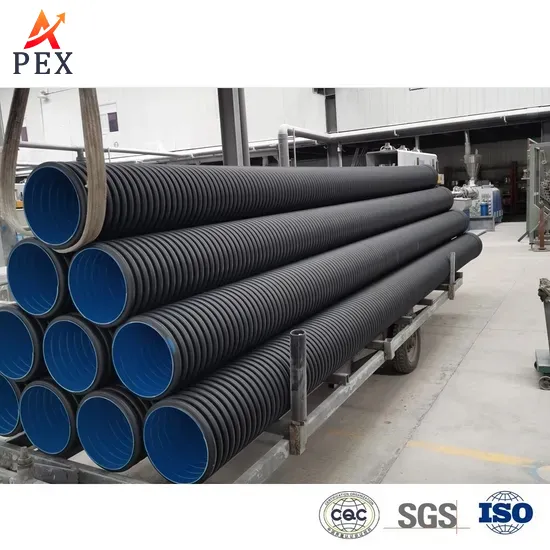 Plastic PE PVC HDPE Corrugated Pipe with Double Wall and Single Wall