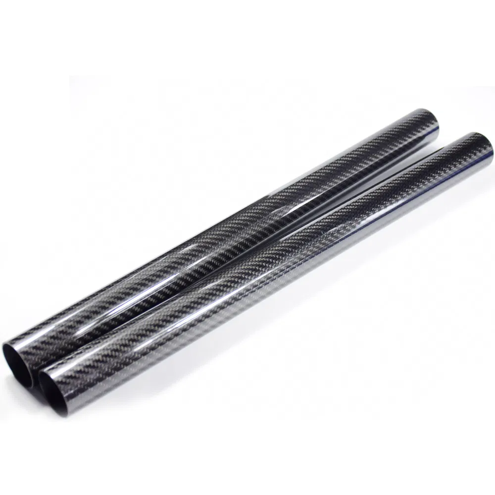Custom Made Roll Wrapped Matte and Glossy Twill Plain Weave or Braided Carbon Fiber Tubes