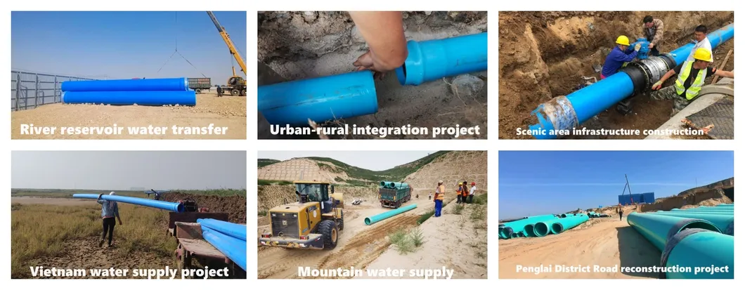 Dhpi Industrial PVC Pipe Factory Processing Lead-Free Salt Wastewater Hard Plastic Drainage Pipe ISO Standard DN 125/160/225/250/315mm