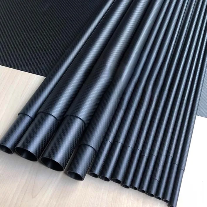 Custom Different Shape 3K Carbon Fiber Tube Such as Round Oval Rectangular Tube