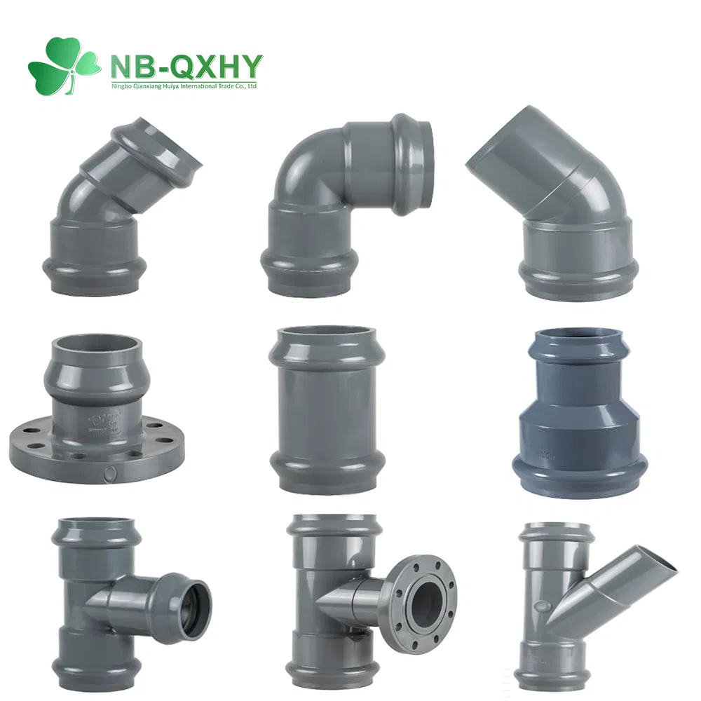 Nbqx Pn10 Pn16 DIN Standard Plastic Pressure PVC UPVC Plumbing Pipe Fitting for Water Supply and Irr