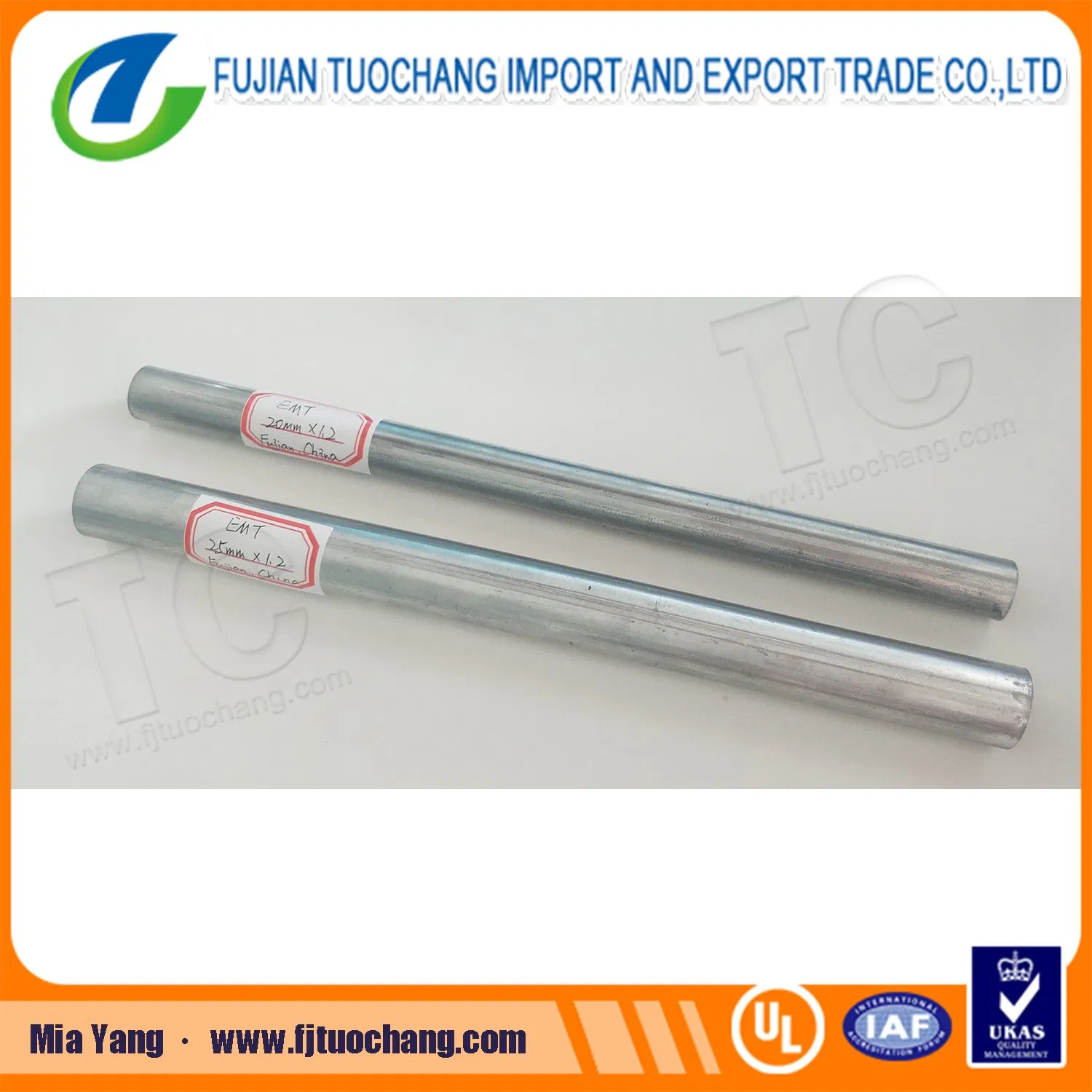 EMT Manufacturer Direct UL Standard Gi Conduit Pipe