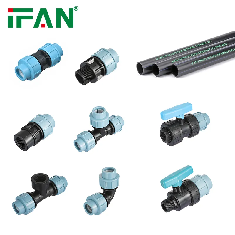 Ifan Factory PP Compression Fittings PE Pipe Fitting 20mm-315mm HDPE List Pipe Price HDPE Pipe Fitti