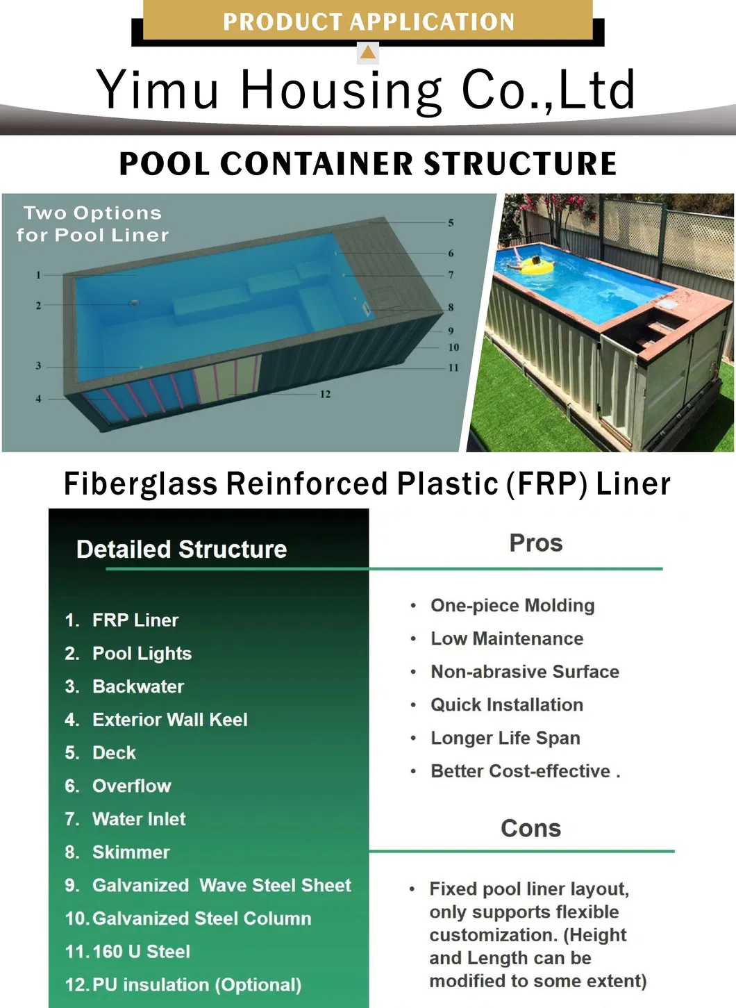 Outdoor/Container Big Size Fitting Heating Pump/Patio Swimming/Pools Items Available Swimming Pool Under/Ground