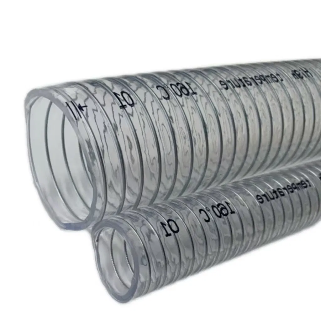 Flexible PVC Steel Wire Reinforced Hose Food Grade Spring Delivery and Suction Water Irrigation Gard