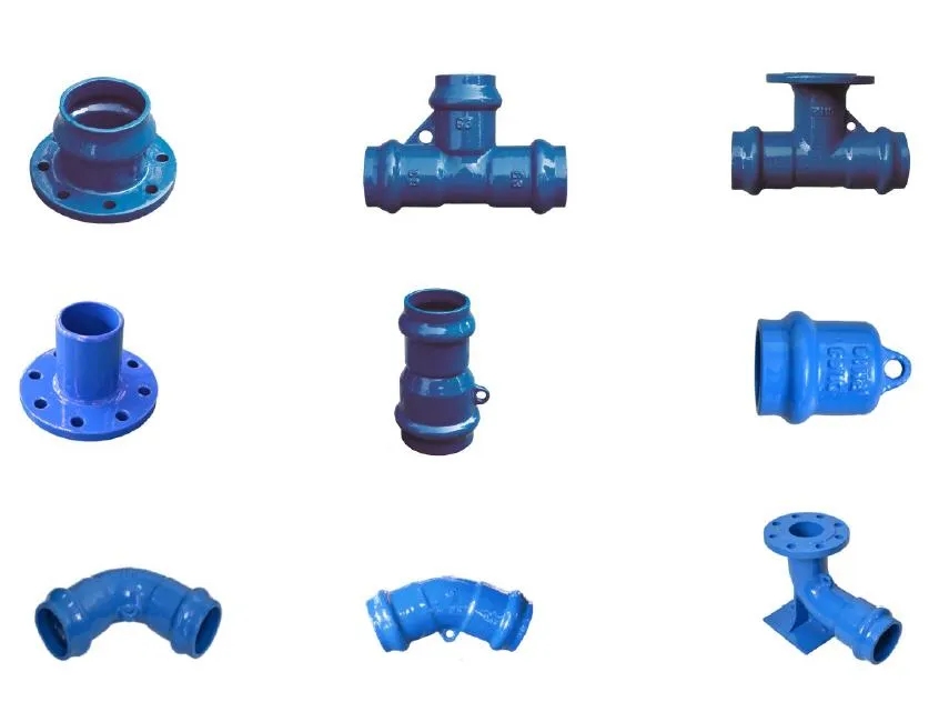 Flanged & Socketed Ductile Iron Fittings for PVC Pipe