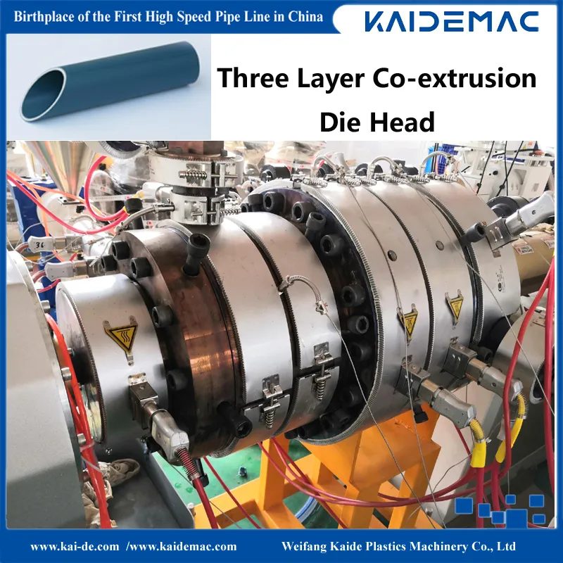 200mm 3 Layer PP silent Drainage Pipe Production Line / PP Drainage Pipe Extrusion Line