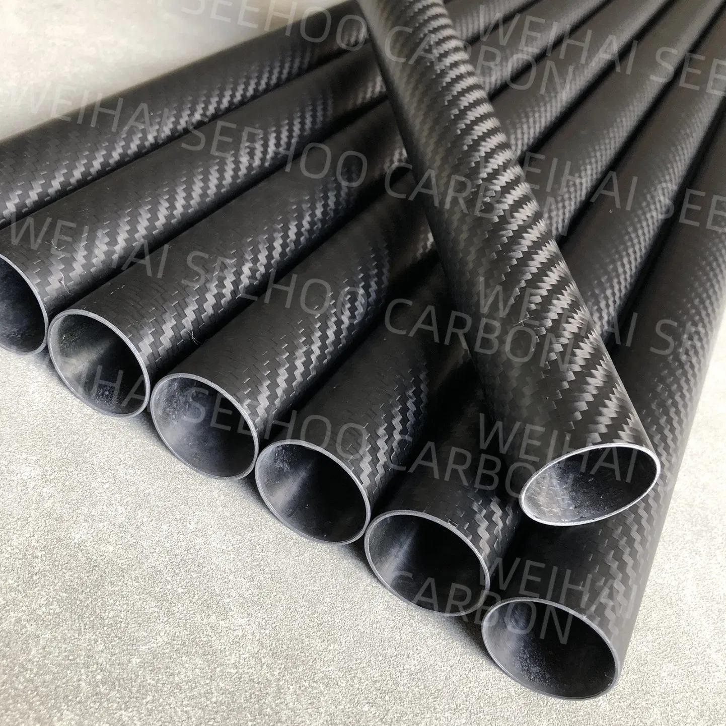 Customized Thickness Diameters Round 3K Matte Carbon Fiber Tube