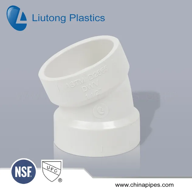 ASTM-D-2665 Standard Dwv PVC/UPVC Pipe & Fittings (tee, elbow, 45elbow, cross, 90deg long elbow, m/f elbow etc.)