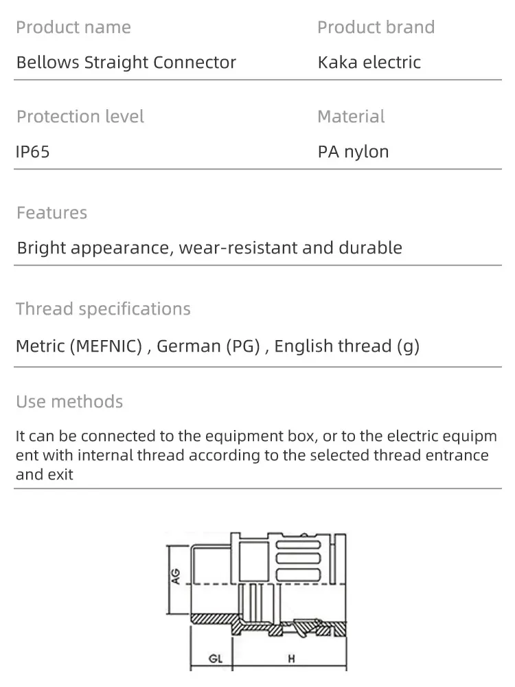 High-Performance Compression Resistant Nylon Pipe Connector for Versatile Use